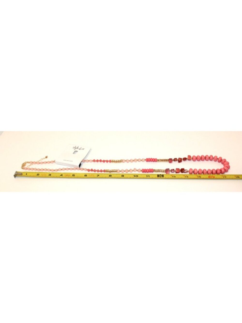 Style & Co Gold Tone Carol Pink Bead Necklace New with Tag $32.50 - Picture 5 of 9